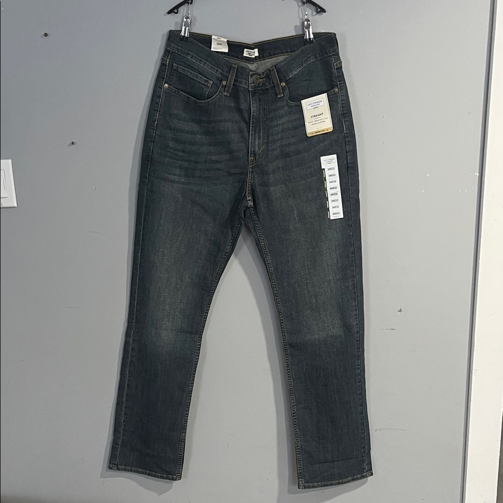 Signature by Levi Strauss Gold  Men's Blue Straight Jeans 34X32